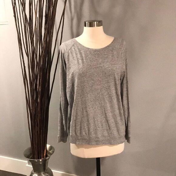 LOFT Gray Knit Top  - Picture 1 of 5